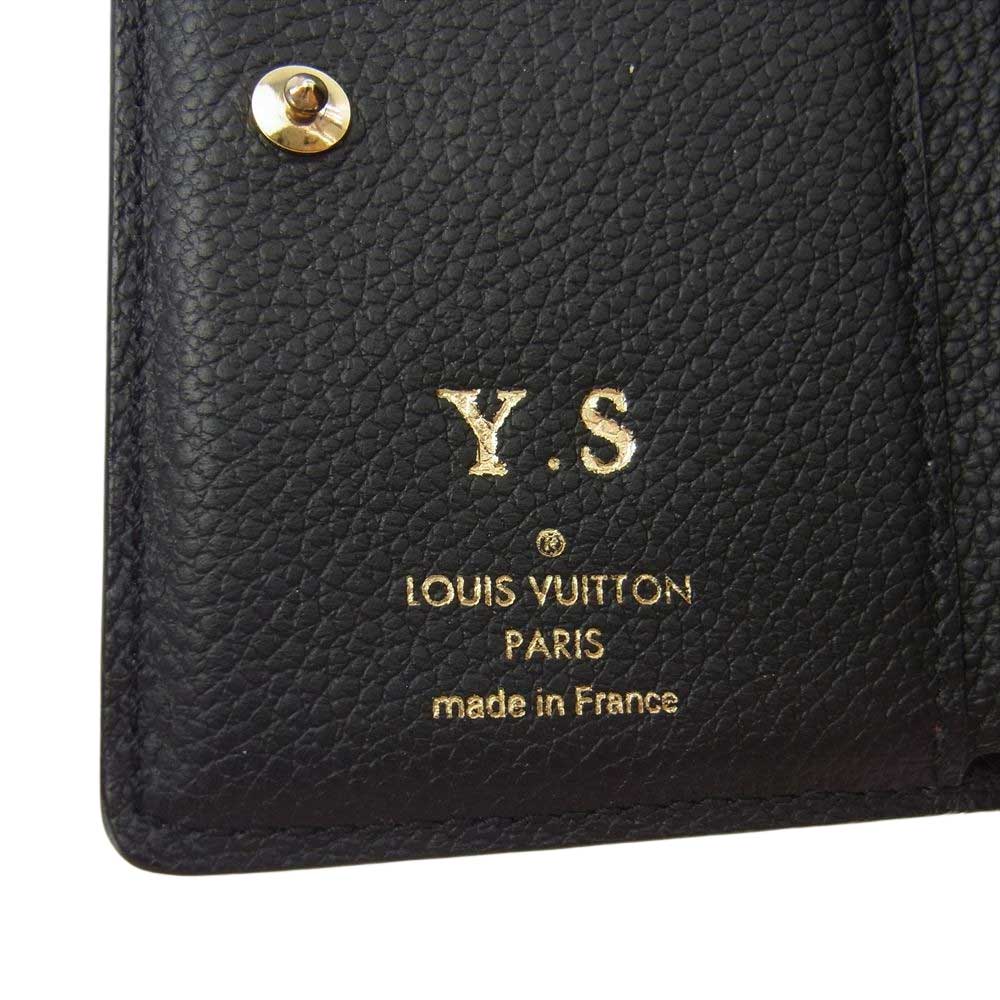 LOUIS VUITTON ルイ・ヴィトン M80151 モノグラム アンプラント ポルトフォイ ユクレア イニシャル入り ウォレット 財布 ブラック系【中古】