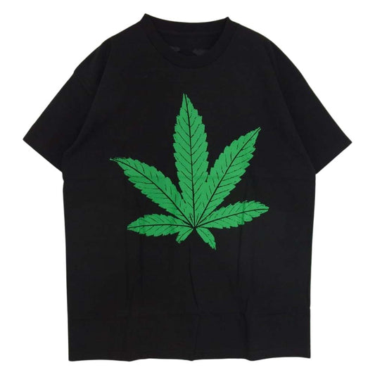 ヴィーロン Marifana Print Tee マリファナ プリント Tシャツ ブラック系 XL【新古品】【未使用】【中古】