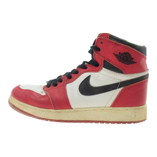 NIKE AIR JORDAN ナイキ ジョーダン 153126-101 AIR JORDAN 1 BG 94年製 シカゴ レッド系 ホワイト系 23.5cm【中古】