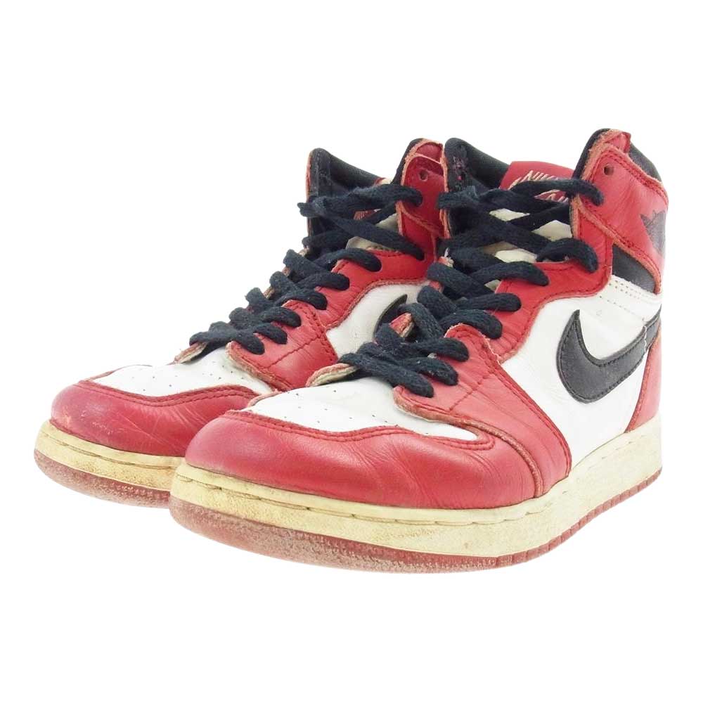 NIKE AIR JORDAN ナイキ ジョーダン 153126-101 AIR JORDAN 1 BG 94年製 シカゴ レッド系 ホワイト系 23.5cm【中古】