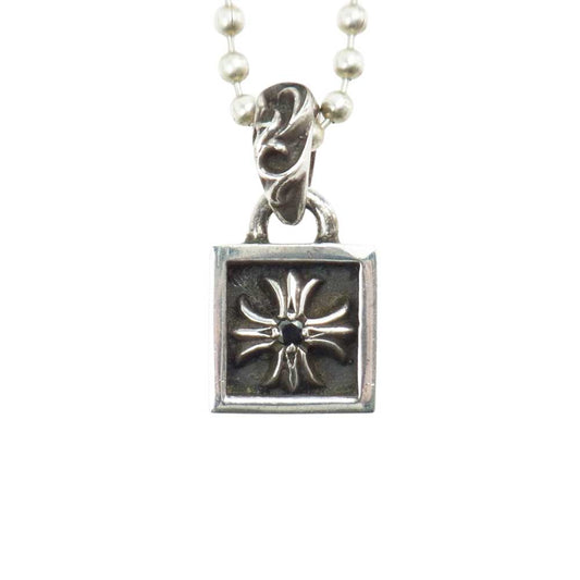 CHROME HEARTS クロムハーツ（原本無） フレームド CHプラス チャーム ストーン ペンダント シルバー系【中古】
