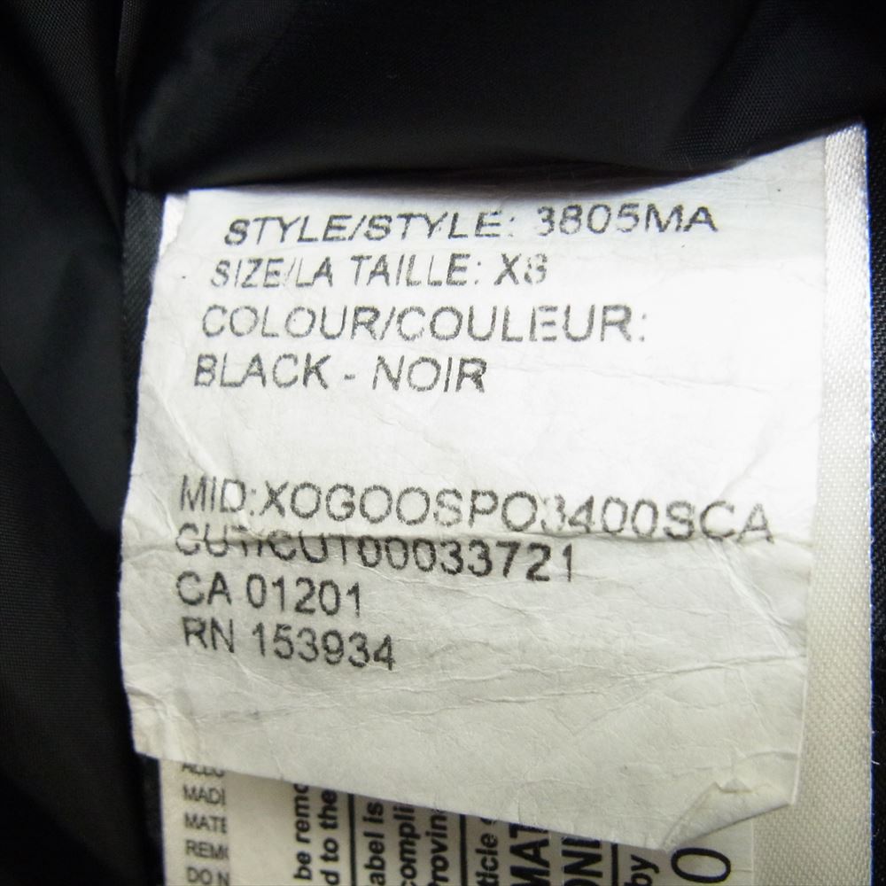 CANADA GOOSE カナダグース 3805MA CARSON PARKA カーソン パーカ フュージョンフィット サザビータグ ブラック系 XS【中古】