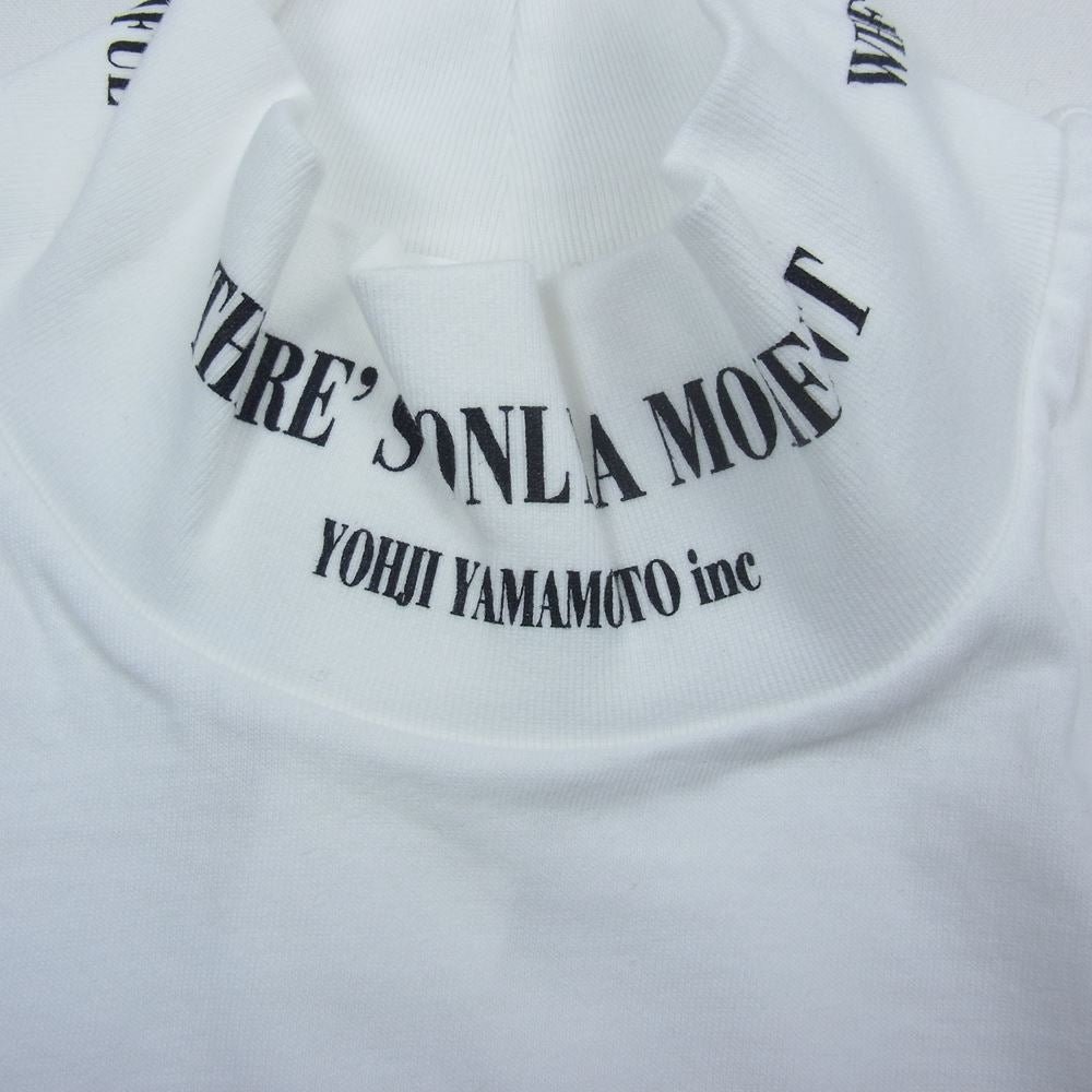 Yohji Yamamoto ヨウジヤマモト UB-T35-006-1 S'YTE 20/CottonJersey Only A Moment High Neck T-Shirt ハイネック Tシャツ ホワイト系 3【新古品】【未使用】【中古】
