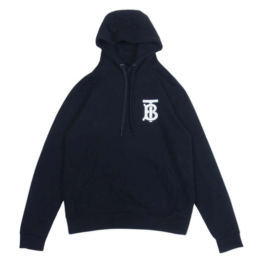 BURBERRY バーバリー 8024604 国内正規品 TB モノグラム ロゴ プルオーバー パーカー ブラック系 S【美品】【中古】