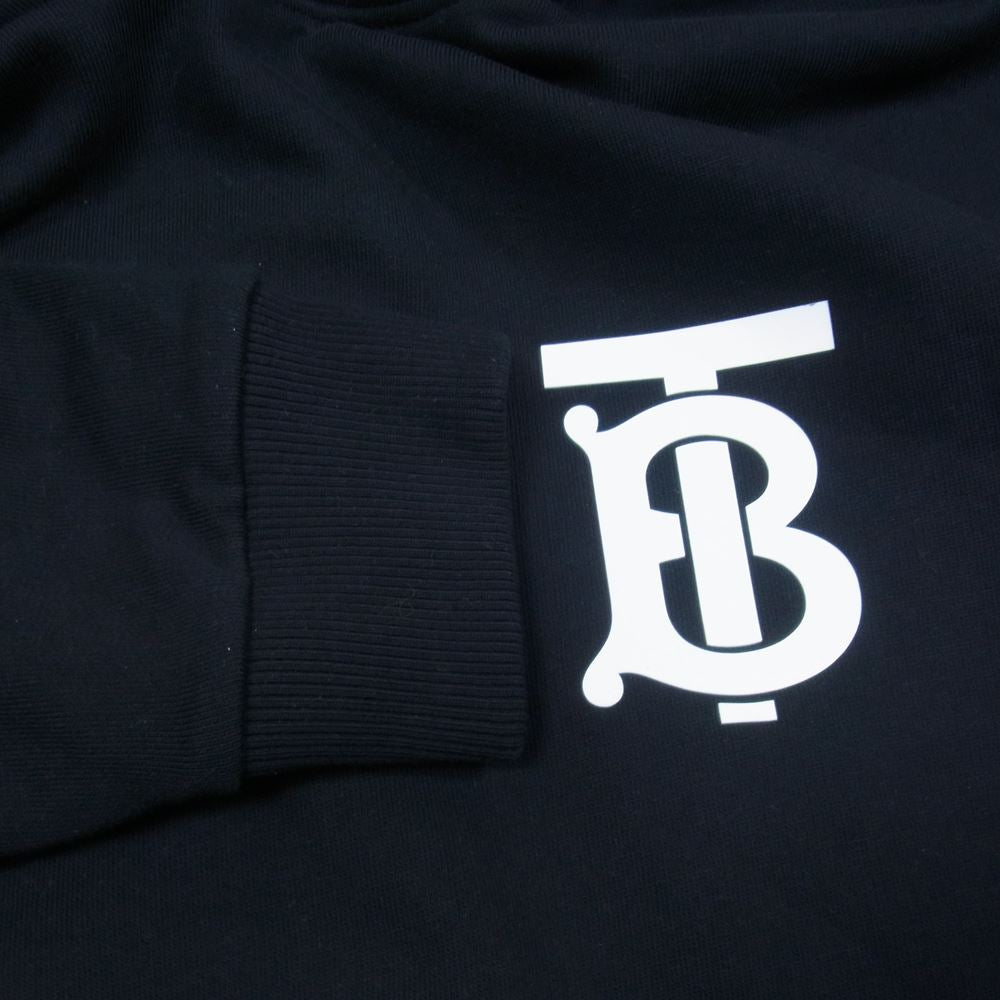 BURBERRY バーバリー 8024604 国内正規品 TB モノグラム ロゴ プルオーバー パーカー ブラック系 S【美品】【中古】