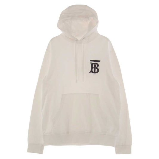 BURBERRY バーバリー 8024605 国内正規品 TB モノグラム ロゴ プルオーバー パーカー ホワイト ホワイト系【美品】【中古】