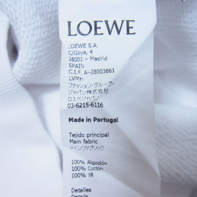 LOEWE ロエベ H6109900CR 国内正規品 アナグラム エンブロイダリー 刺繍 スウェット ホワイト系 S【美品】【中古】