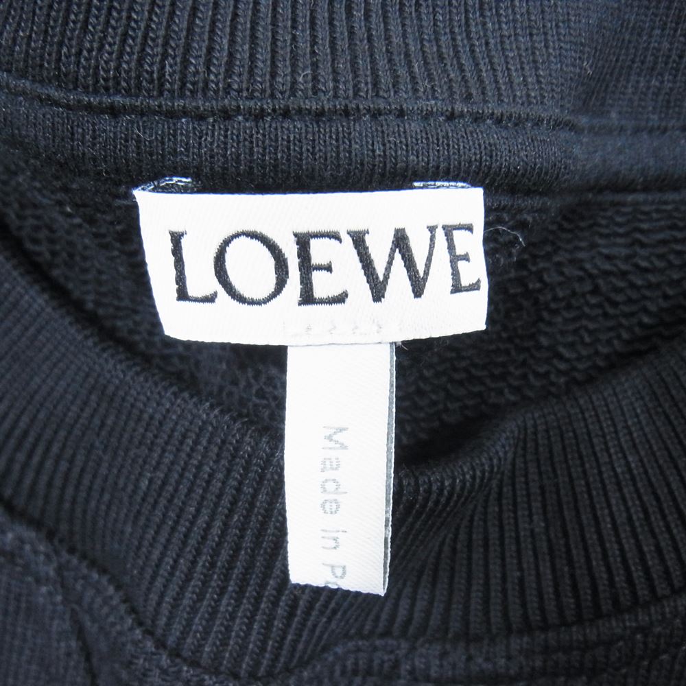 LOEWE ロエベ H6109900CR 国内正規品 アナグラム エンブロイダリー 刺繍 スウェット ブラック系 S【美品】【中古】