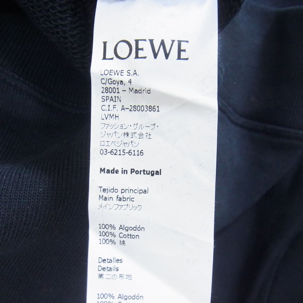 LOEWE ロエベ H6109900CR 国内正規品 アナグラム エンブロイダリー 刺繍 スウェット ブラック系 S【美品】【中古】