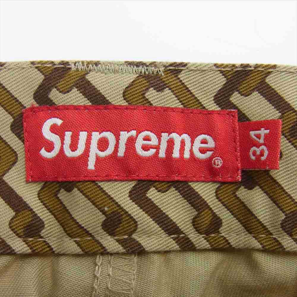 Supreme シュプリーム 22SS Work Pant  Monogram モノグラム ワーク パンツ ブラウン系 34【美品】【中古】