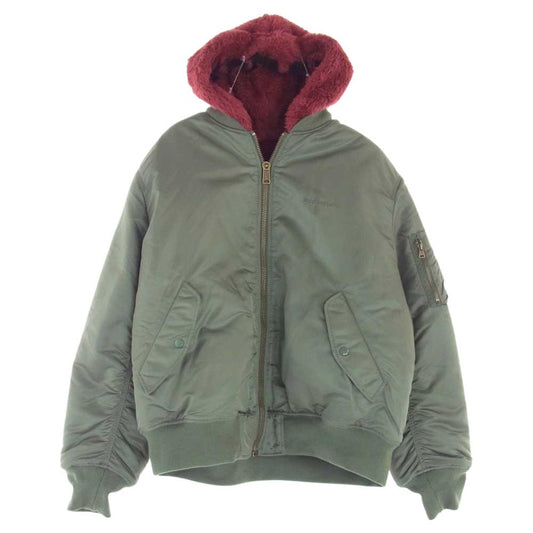 Supreme シュプリーム 22AW Faux Fur Reversible MA-1 ファー リバーシブル MA-1 ミリタリー フライト ジャケット モスグリーン系 XL【新古品】【未使用】【中古】
