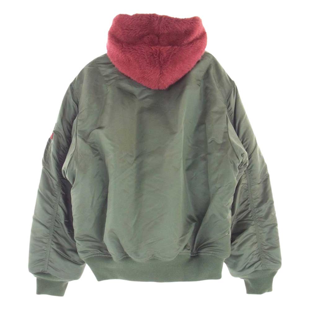 Supreme シュプリーム 22AW Faux Fur Reversible MA-1 ファー リバーシブル MA-1 ミリタリー フライト ジャケット モスグリーン系 XL【新古品】【未使用】【中古】