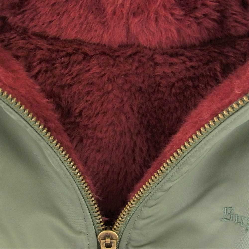 Supreme シュプリーム 22AW Faux Fur Reversible MA-1 ファー リバーシブル MA-1 ミリタリー フライト ジャケット モスグリーン系 XL【新古品】【未使用】【中古】