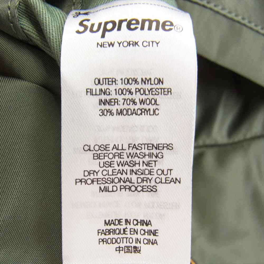 Supreme シュプリーム 22AW Faux Fur Reversible MA-1 ファー リバーシブル MA-1 ミリタリー フライト ジャケット モスグリーン系 XL【新古品】【未使用】【中古】