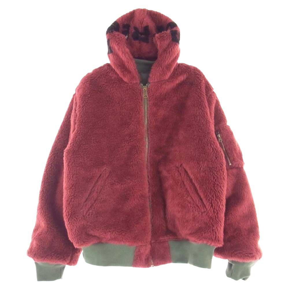 Supreme シュプリーム 22AW Faux Fur Reversible MA-1 ファー リバーシブル MA-1 ミリタリー フライト ジャケット モスグリーン系 XL【新古品】【未使用】【中古】