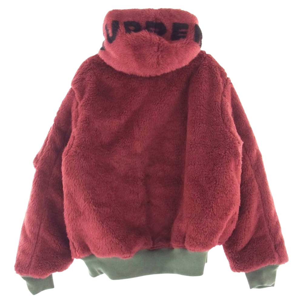 Supreme シュプリーム 22AW Faux Fur Reversible MA-1 ファー リバーシブル MA-1 ミリタリー フライト ジャケット モスグリーン系 XL【新古品】【未使用】【中古】