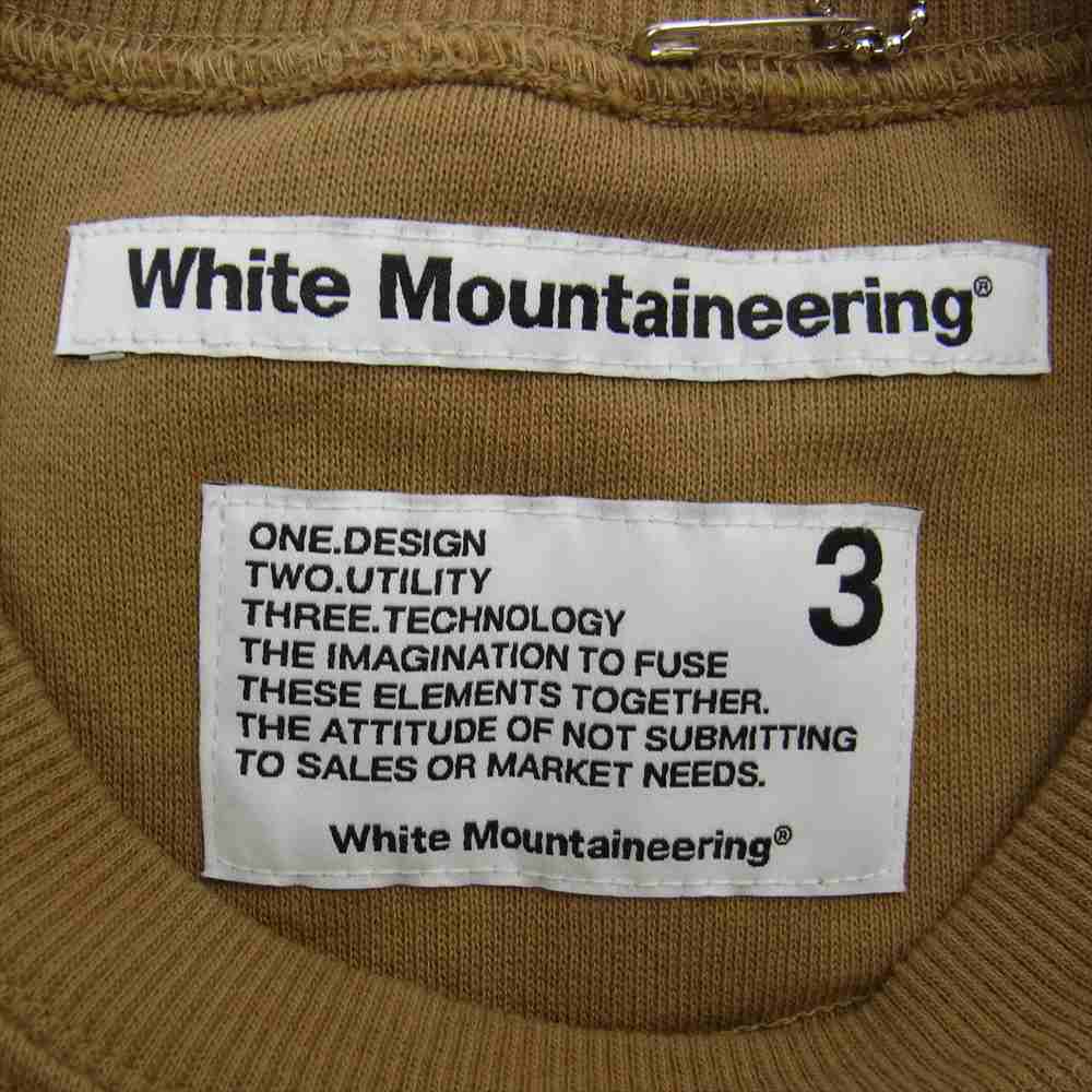 WHITE MOUNTAINEERING ホワイトマウンテニアリング WM2071515 GATHERED SLEEVES SWEATSHIRT ギャザード スリーブ スウェット ベージュ系 3【中古】