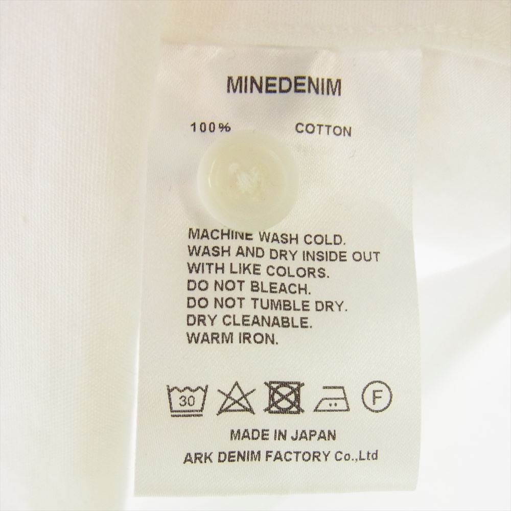 MINEDENIM マインデニム 2202-5001-00-022 OG Light Denim Pullover SH バンドカラー デニム プルオーバー 長袖シャツ ホワイト系 2【極上美品】【中古】