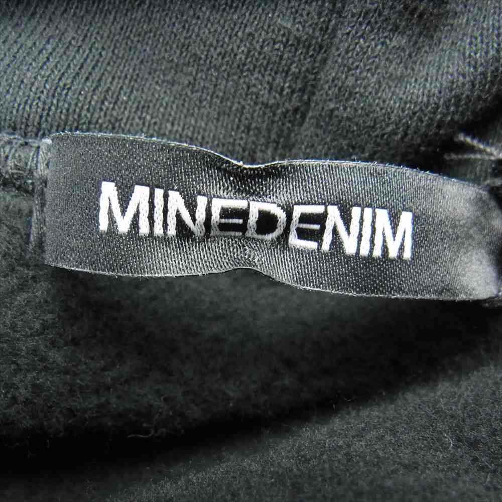 MINEDENIM マインデニム 2011-6001-99-L2 Lettered Print Hoodie プリント プルオーバー パーカー ブラック系 L【極上美品】【中古】