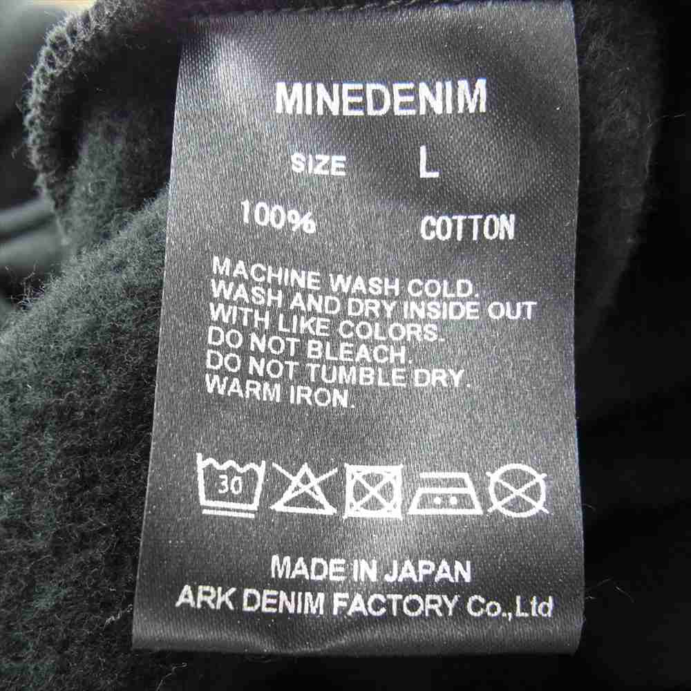 MINEDENIM マインデニム 2011-6001-99-L2 Lettered Print Hoodie プリント プルオーバー パーカー ブラック系 L【極上美品】【中古】
