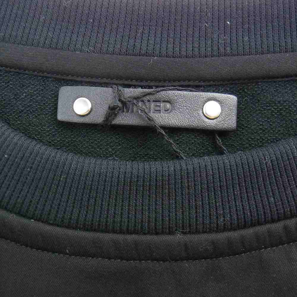MINEDENIM マインデニム 2209-4002-99-022 French Terry Bonding C.Denim Crewneck PO ボンディング プルオーバー スウェット ブラック系 2【極上美品】【中古】