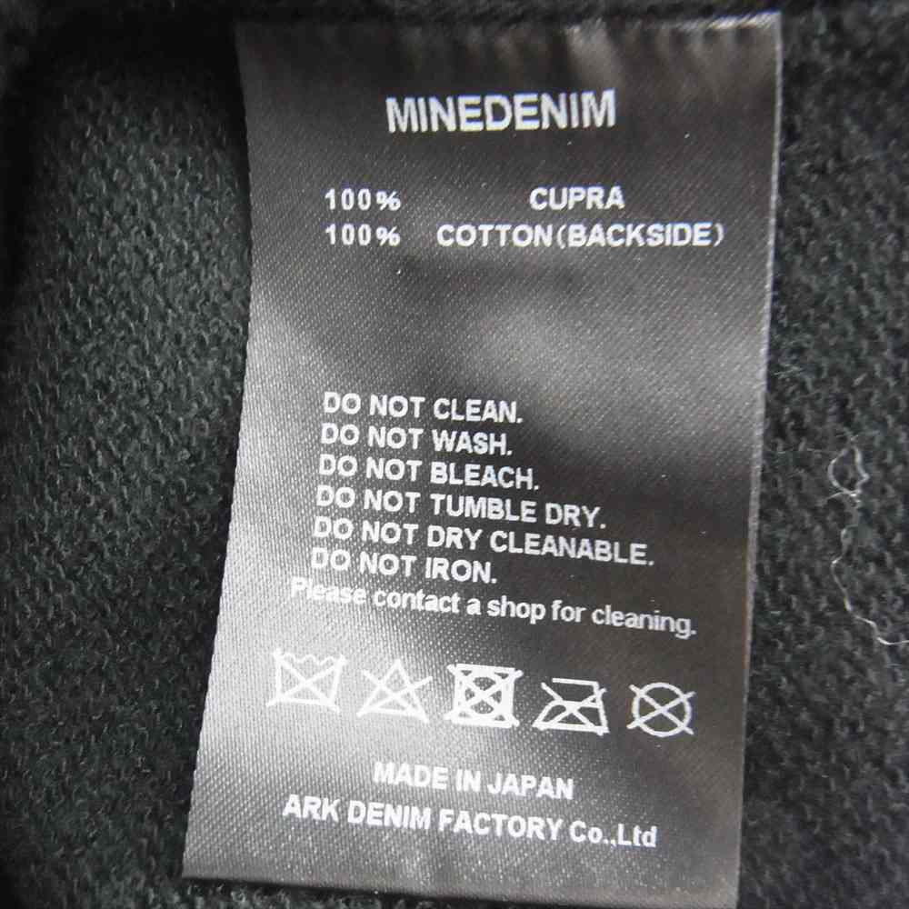 MINEDENIM マインデニム 2209-4002-99-022 French Terry Bonding C.Denim Crewneck PO ボンディング プルオーバー スウェット ブラック系 2【極上美品】【中古】