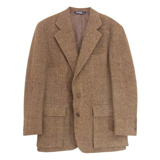 POLO RALPH LAUREN ポロ・ラルフローレン ウール ツイード テーラード ジャケット ブラウン系 サイズ表記無【中古】