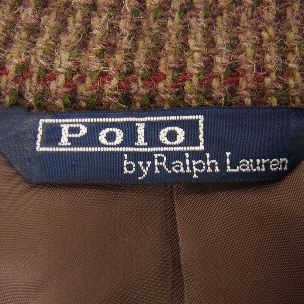 POLO RALPH LAUREN ポロ・ラルフローレン ウール ツイード テーラード ジャケット ブラウン系 サイズ表記無【中古】