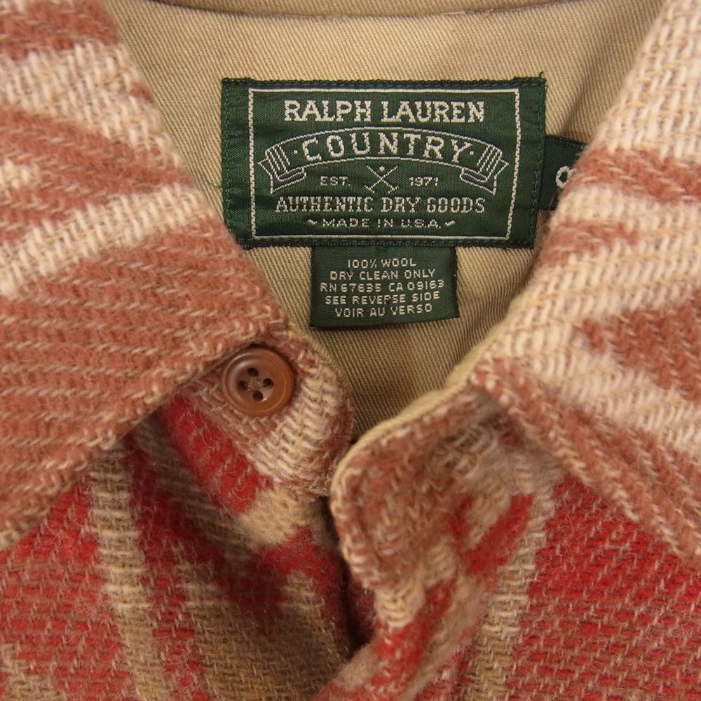 RALPH LAUREN ラルフローレン COUNTRY 90s ウール ネイティブ 長袖 シャツ マルチカラー系 8【中古】