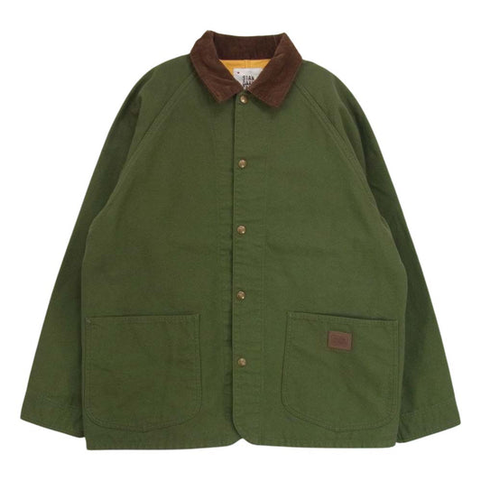 STANDARD CALIFORNIA スタンダードカリフォルニア SD Coverall Jacket 襟コーデュロイ カバーオール ジャケット カーキ系 M【美品】【中古】