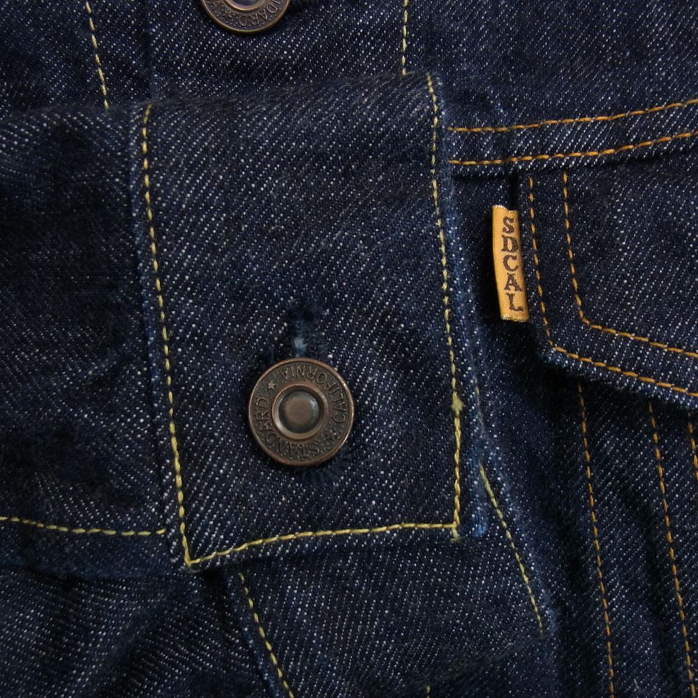 STANDARD CALIFORNIA スタンダードカリフォルニア SD Denim Jacket S957 3rdタイプ デニム ジャケット インディゴ インディゴブルー系 38【美品】【中古】