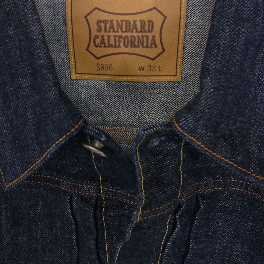 STANDARD CALIFORNIA スタンダードカリフォルニア SD Denim Jacket S996 1stタイプ デニム ジャケット インディゴ インディゴブルー系 38【美品】【中古】