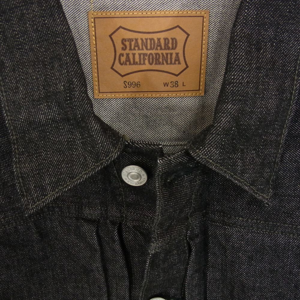 STANDARD CALIFORNIA スタンダードカリフォルニア SD Denim Jacket S996 1stタイプ デニム ジャケット ブラック ブラック系 38【美品】【中古】