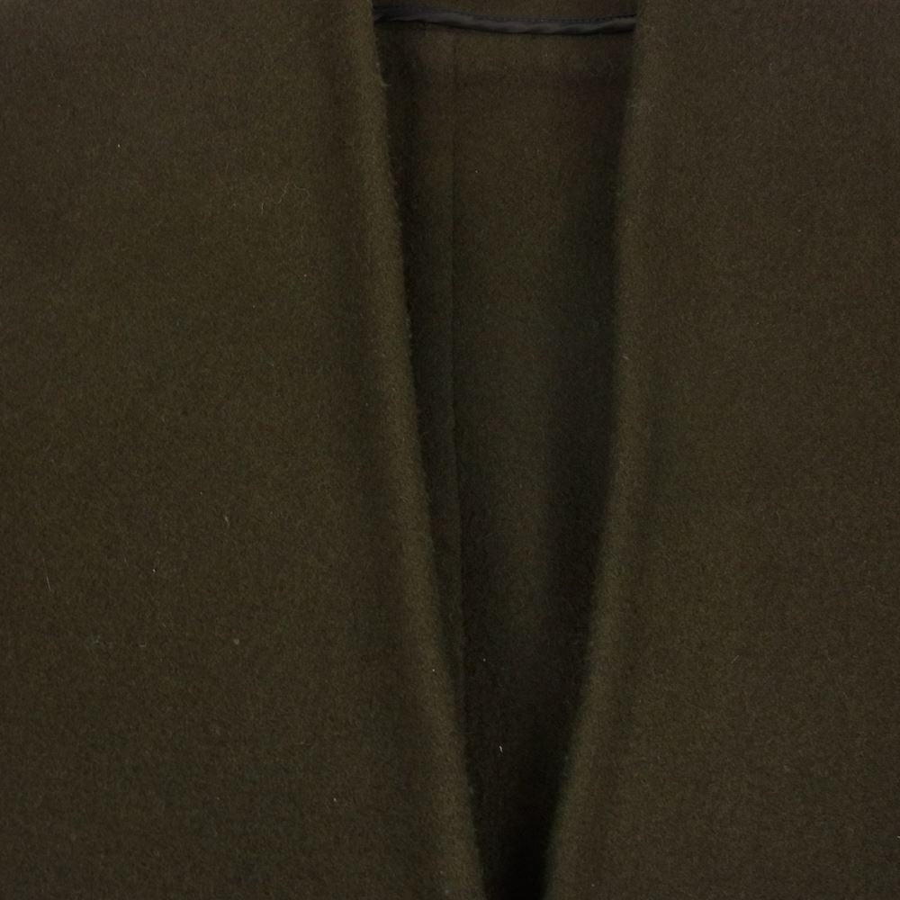 Deuxieme Classe ドゥーズィエムクラス 18-020-500-8010-3-0 ウール ノーカラー ワイド コート ブラウン系【中古】