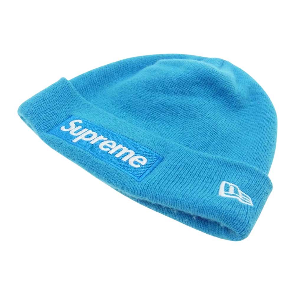Supreme シュプリーム 18FW New Era Box Logo Beanie ニット キャップ ビーニー  ライトブルー系【中古】