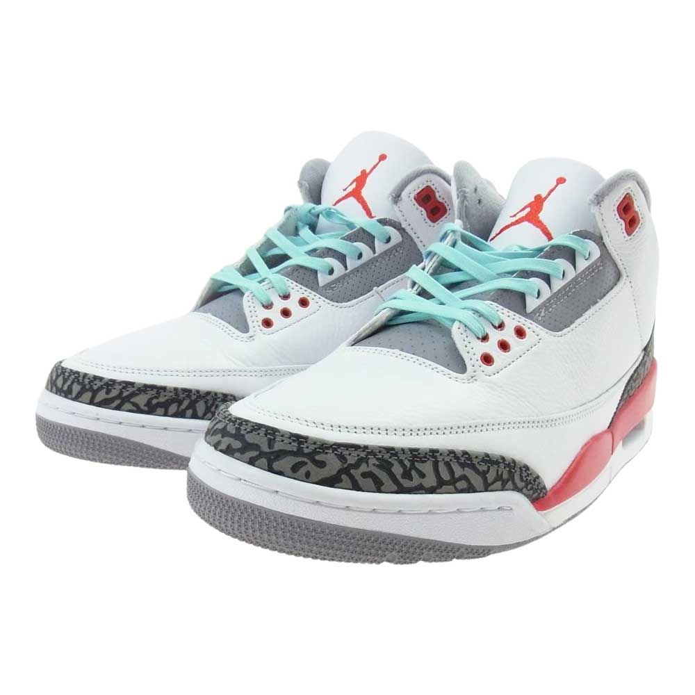 NIKE AIR JORDAN ナイキ ジョーダン DN3707-160 AIR JORDAN 3 RETRO OG FIRE RED エアジョーダン 3 レトロ OG ファイアレッド スニーカー  マルチカラー系 29.0ｃｍ【中古】