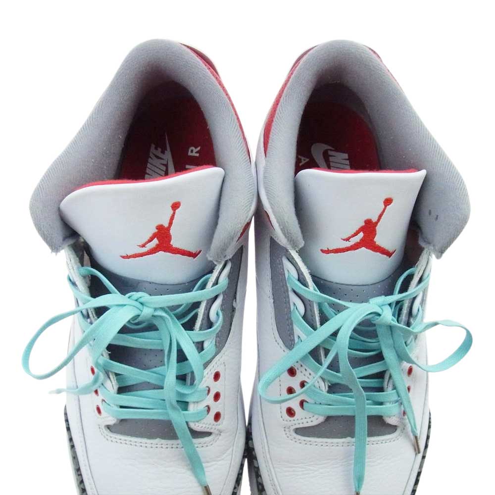 NIKE AIR JORDAN ナイキ ジョーダン DN3707-160 AIR JORDAN 3 RETRO OG FIRE RED エアジョーダン 3 レトロ OG ファイアレッド スニーカー  マルチカラー系 29.0ｃｍ【中古】