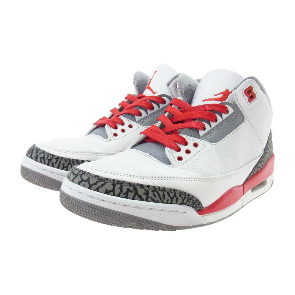 NIKE AIR JORDAN ナイキ ジョーダン DN3707-160 AIR JORDAN 3 RETRO OG FIRE RED エアジョーダン 3 レトロ OG ファイアレッド スニーカー  マルチカラー系 29.0ｃｍ【中古】