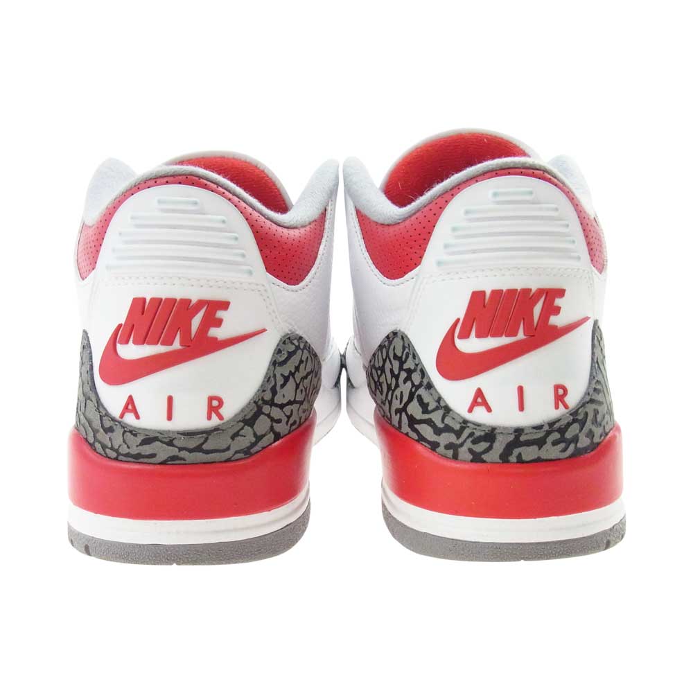 NIKE AIR JORDAN ナイキ ジョーダン DN3707-160 AIR JORDAN 3 RETRO OG FIRE RED エアジョーダン 3 レトロ OG ファイアレッド スニーカー  マルチカラー系 29.0ｃｍ【中古】