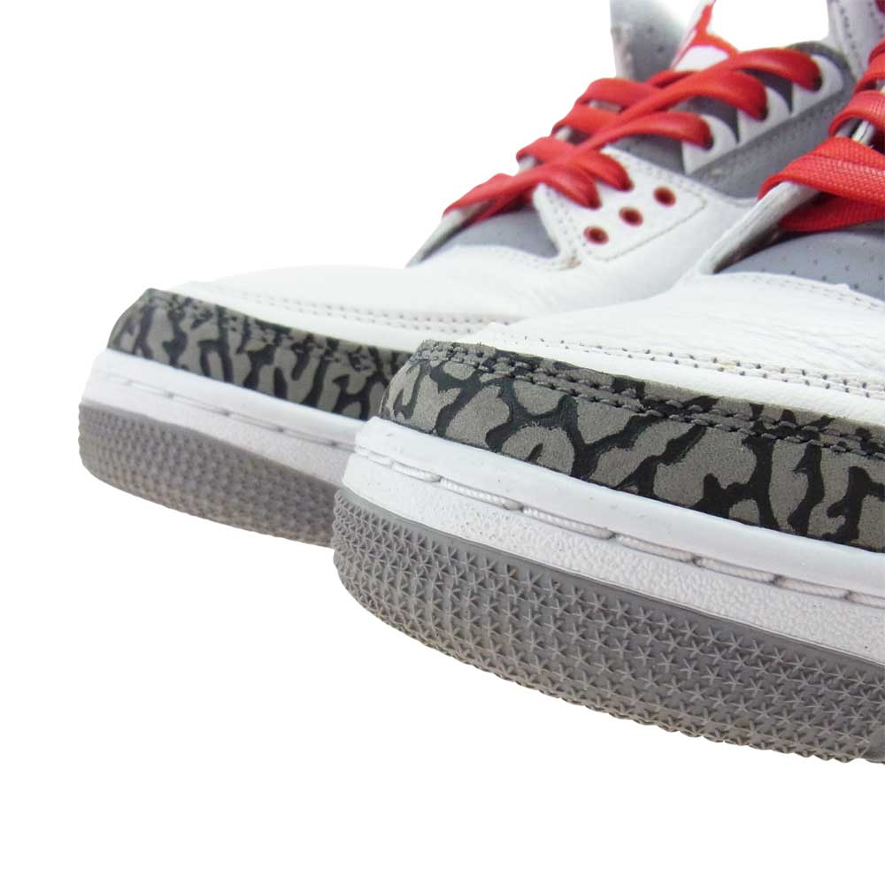 NIKE AIR JORDAN ナイキ ジョーダン DN3707-160 AIR JORDAN 3 RETRO OG FIRE RED エアジョーダン 3 レトロ OG ファイアレッド スニーカー  マルチカラー系 29.0ｃｍ【中古】