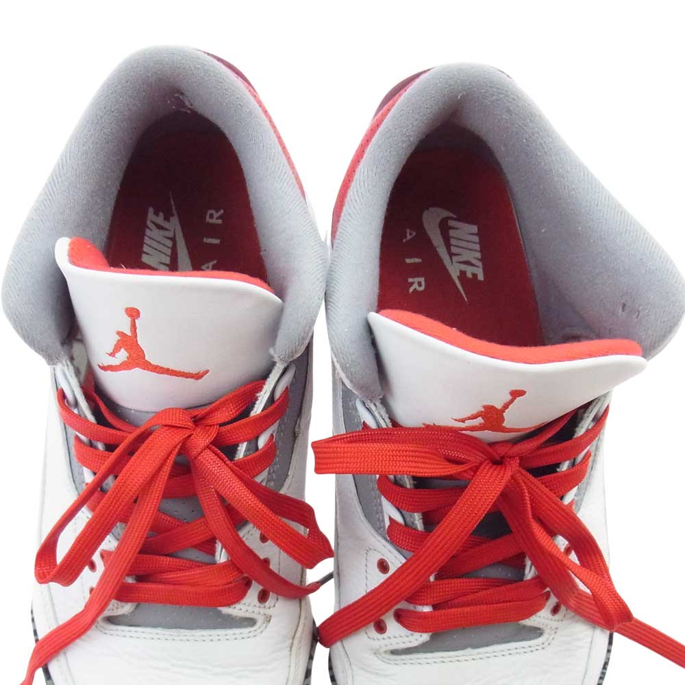 NIKE AIR JORDAN ナイキ ジョーダン DN3707-160 AIR JORDAN 3 RETRO OG FIRE RED エアジョーダン 3 レトロ OG ファイアレッド スニーカー  マルチカラー系 29.0ｃｍ【中古】