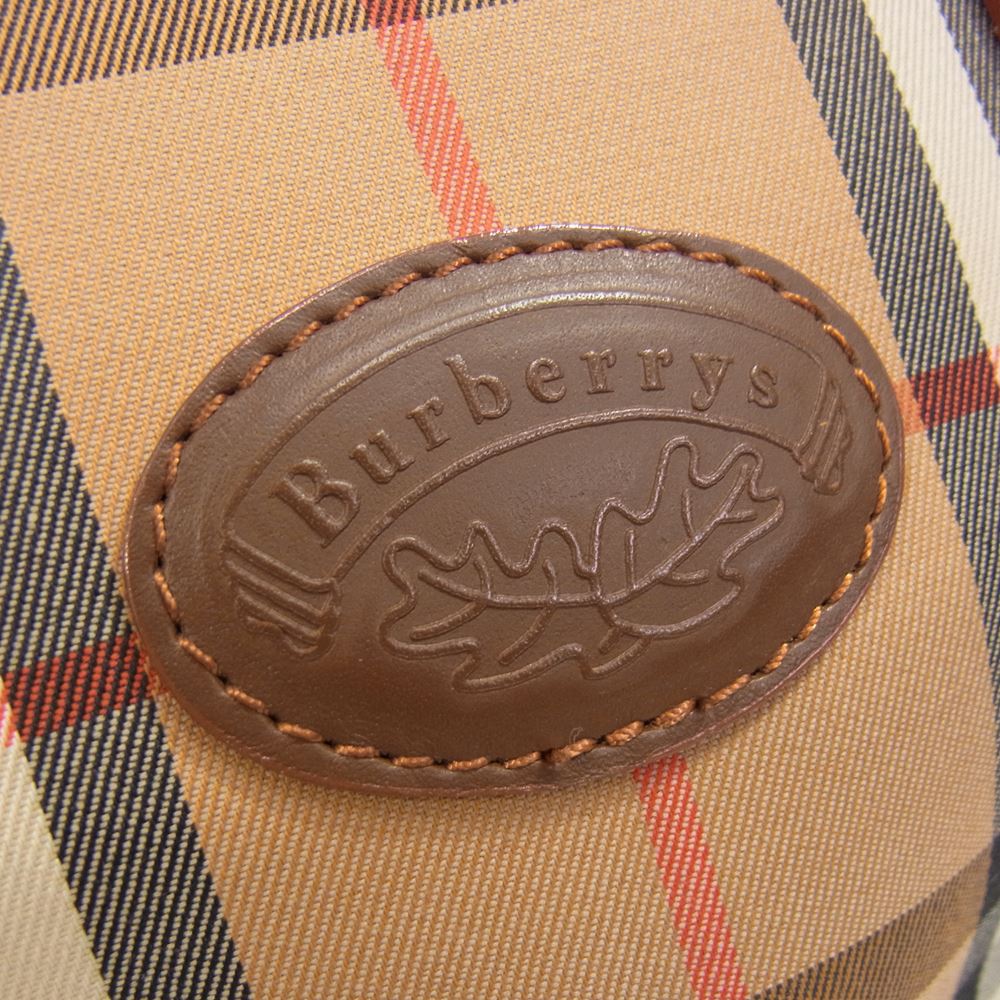 BURBERRY バーバリー シャドウホース ノバチェック ボストン バッグ ブラウン系【中古】