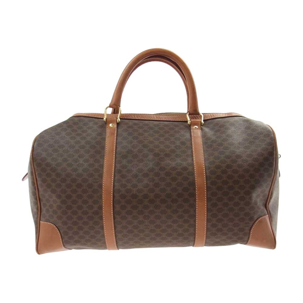 CELINE セリーヌ オールド マカダム ボストン バッグ ブラウン系【中古】