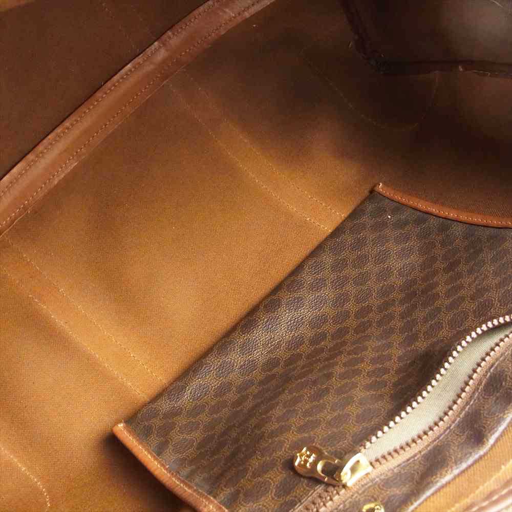 CELINE セリーヌ オールド マカダム ボストン バッグ ブラウン系【中古】