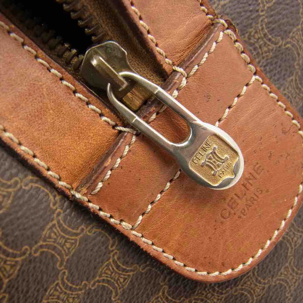 CELINE セリーヌ オールド マカダム ボストン バッグ ブラウン系【中古】
