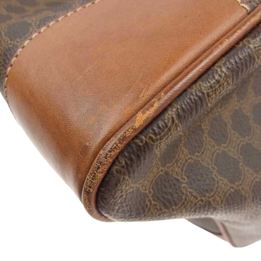 CELINE セリーヌ オールド マカダム ボストン バッグ ブラウン系【中古】