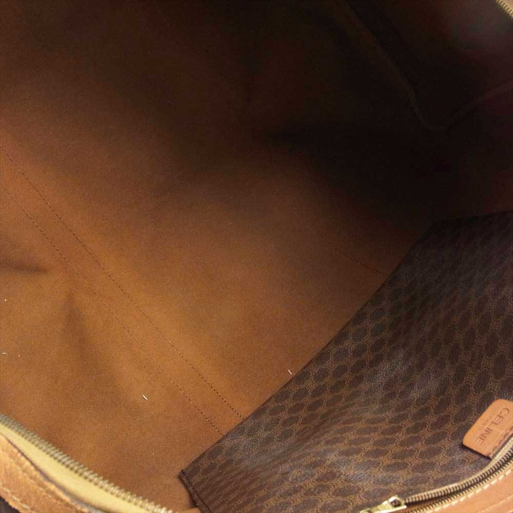 CELINE セリーヌ オールド 2Way マカダム ボストン ショルダー バッグ ブラウン系【中古】