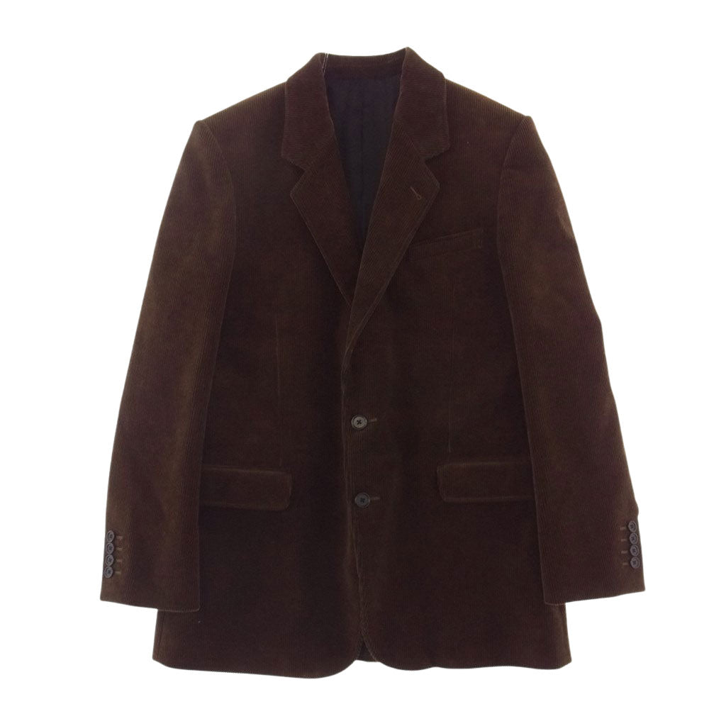 CELINE セリーヌ 19AW 2V441032D コーデュロイ 2B ブレザー テーラード ジャケット ブラウン系【美品】【中古】