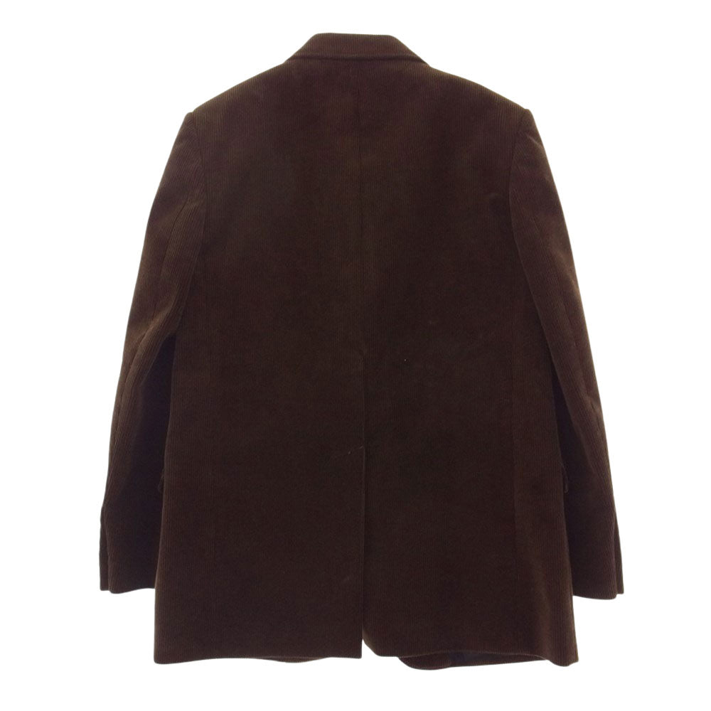 CELINE セリーヌ 19AW 2V441032D コーデュロイ 2B ブレザー テーラード ジャケット ブラウン系【美品】【中古】