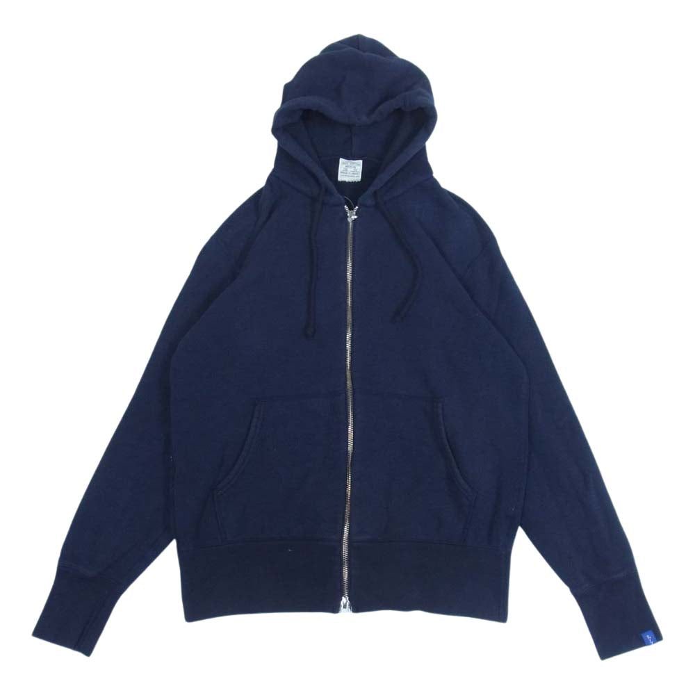 LOOPWHEELER ループウィラー フルジップ スウェット パーカー ネイビー系 M【中古】